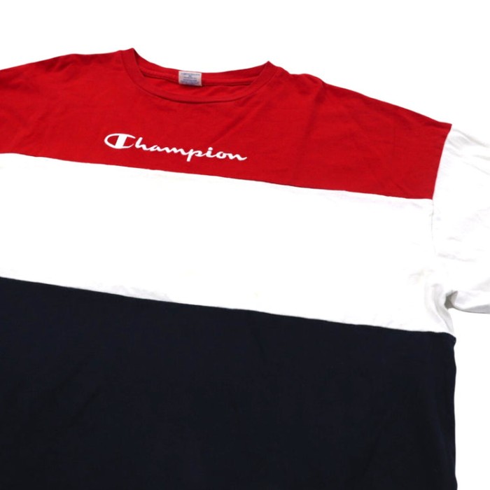 Champion ロングスリーブTシャツ L トリコカラー ロゴ刺繍 C3-Q440 ロンT | Vintage.City 古着屋、古着コーデ情報を発信