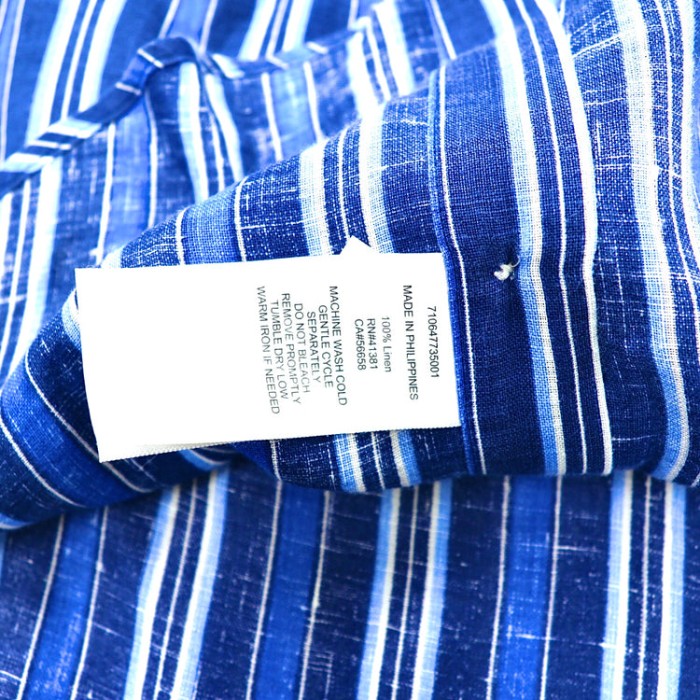 POLO RALPH LAUREN シャツ S ブルー ストライプ リネン SLIM FIT | Vintage.City 古着屋、古着コーデ情報を発信