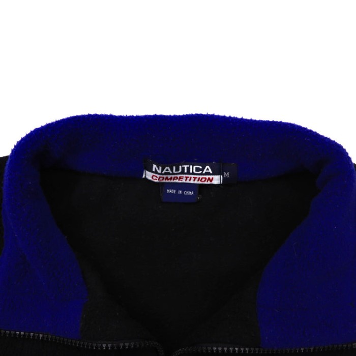 NAUTICA フリースジャケット M ブラック ポリエステル バックロゴ刺繍 | Vintage.City 빈티지숍, 빈티지 코디 정보