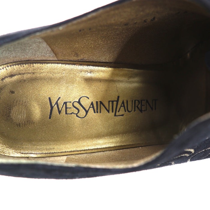 YVES SAINT LAURENT ブーティ 23.5cm ブラック スエード オールド | Vintage.City 古着屋、古着コーデ情報を発信