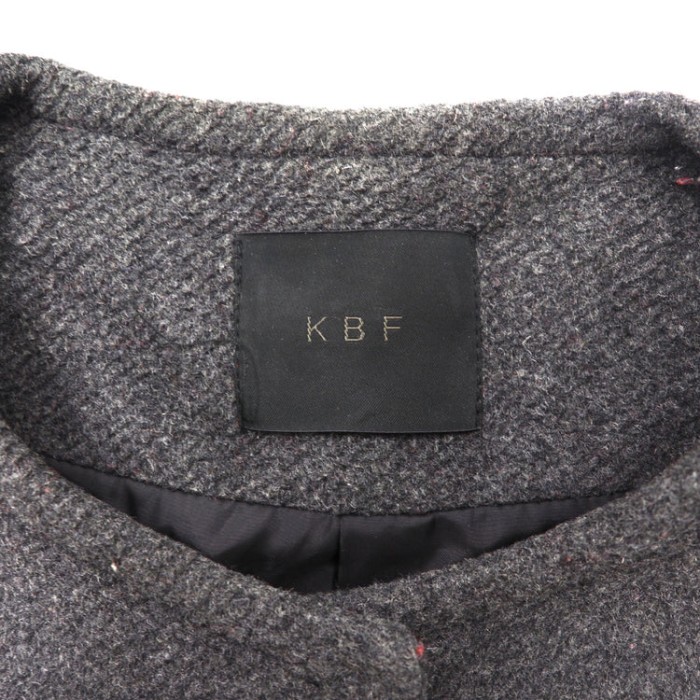 KBF ノーカラーコート One グレー ウール | Vintage.City 古着屋、古着コーデ情報を発信