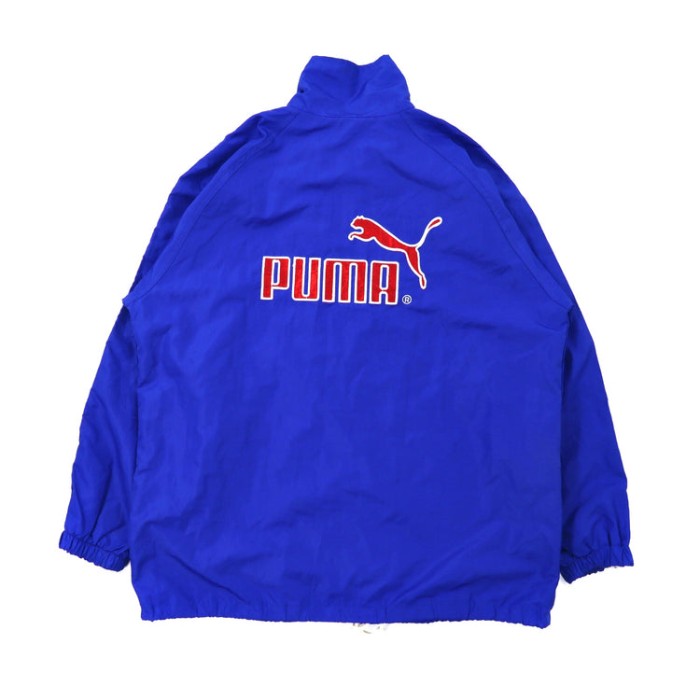PUMA トラックジャケット L ブルー ポリエステル サイドライン バックロゴ刺繍 | Vintage.City 古着屋、古着コーデ情報を発信