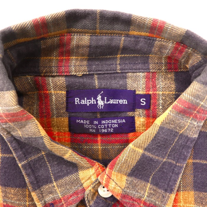 Ralph Lauren ネルシャツ S ベージュ チェック コットン スモールポニー刺繍 | Vintage.City 古着屋、古着コーデ情報を発信