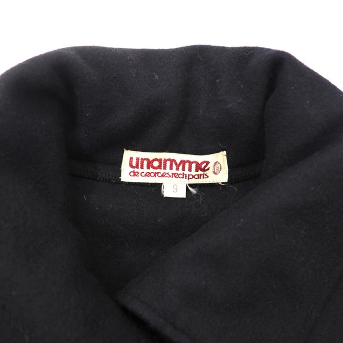 umanyme コート 9 ブラック ウール スナップボタン | Vintage.City 빈티지숍, 빈티지 코디 정보