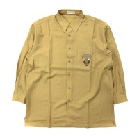 PIA SPORTS シャツ 3 ベージュ ウール ロゴ刺繍 日本製 | Vintage.City 古着屋、古着コーデ情報を発信
