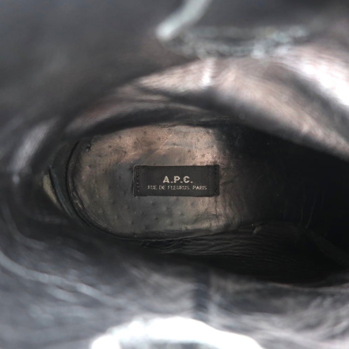 A.P.C. エンジニアブーツ 24.5cm ブラック レザー VIBRAMソール ポルトガル製 | Vintage.City 古着屋、古着コーデ情報を発信