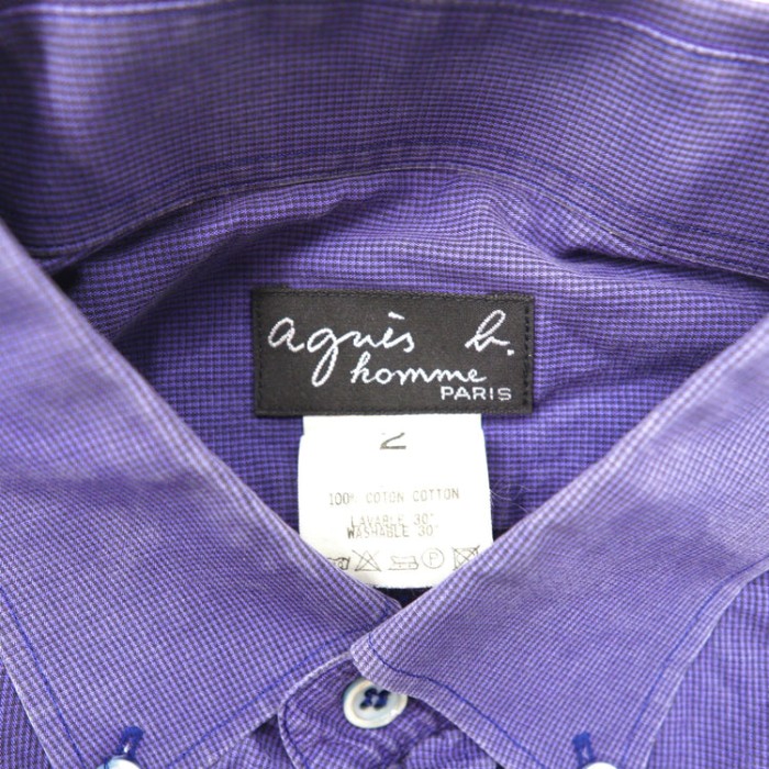 agnes b. homme ボタンダウンシャツ 2 ネイビー コットン | Vintage.City 빈티지숍, 빈티지 코디 정보