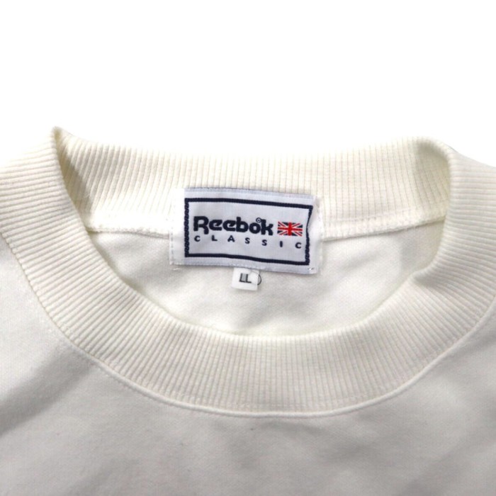Reebok CLASSIC クルーネックスウェット LL ホワイト ポリエステル ロゴ刺繍 | Vintage.City 古着屋、古着コーデ情報を発信