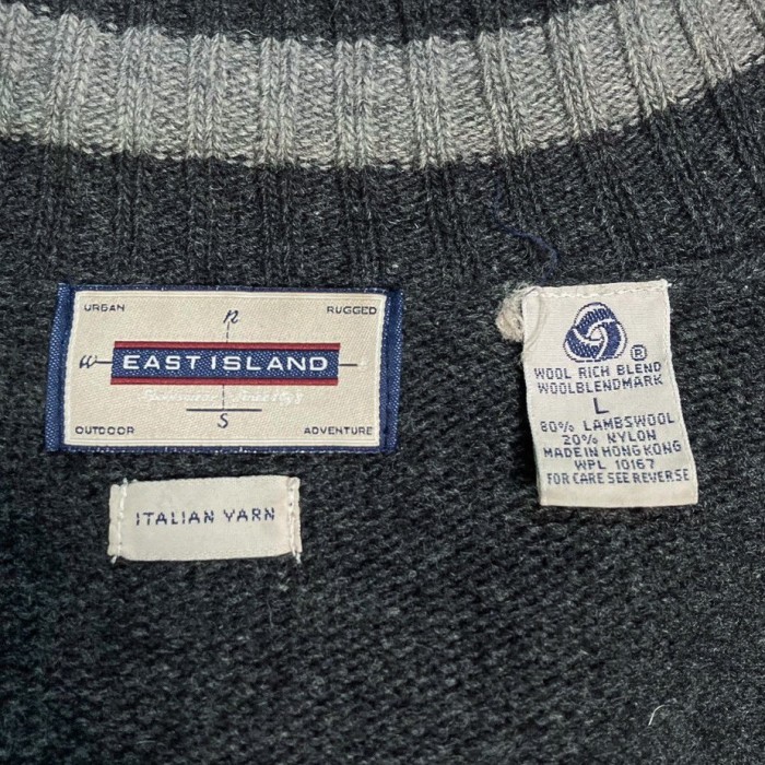 90s EAST ISLAND slit design knit sweater | Vintage.City 빈티지숍, 빈티지 코디 정보