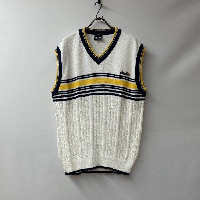 Ellesse knit Vネック　ベスト | Vintage.City 古着屋、古着コーデ情報を発信