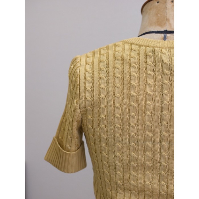 #262 knit tops 半袖ニットトップス　カーディガン　9号　レディースM 古着 | Vintage.City 빈티지숍, 빈티지 코디 정보