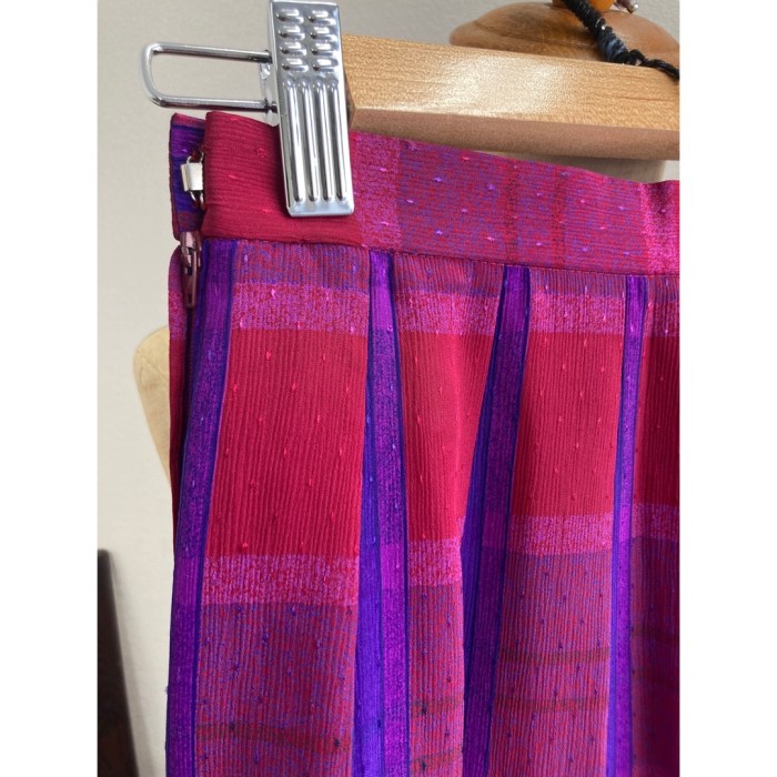 skirt プリーツスカート チェック柄 ピンク紫 レディースS | Vintage.City 빈티지숍, 빈티지 코디 정보