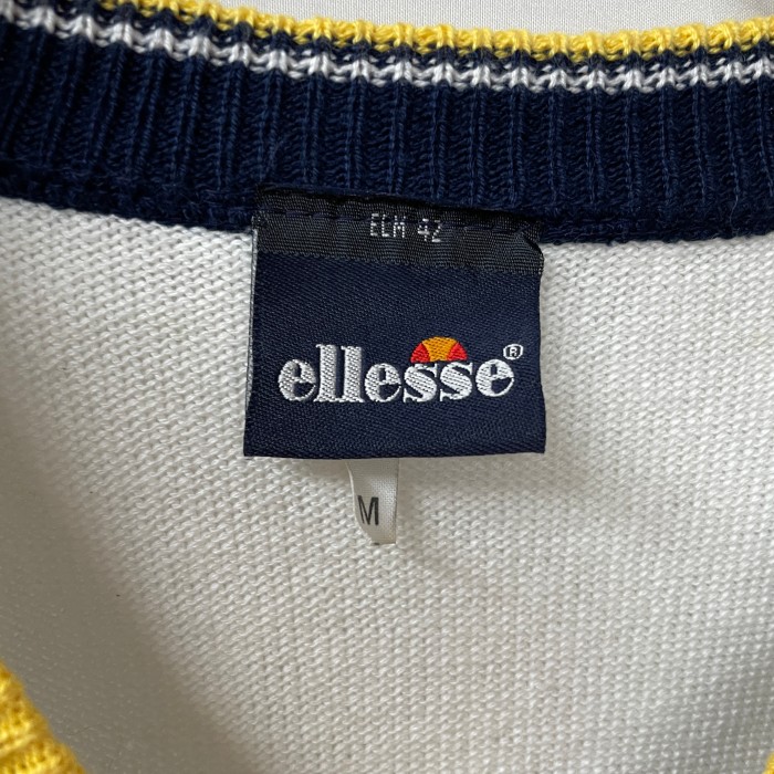 Ellesse knit Vネック　ベスト | Vintage.City 古着屋、古着コーデ情報を発信