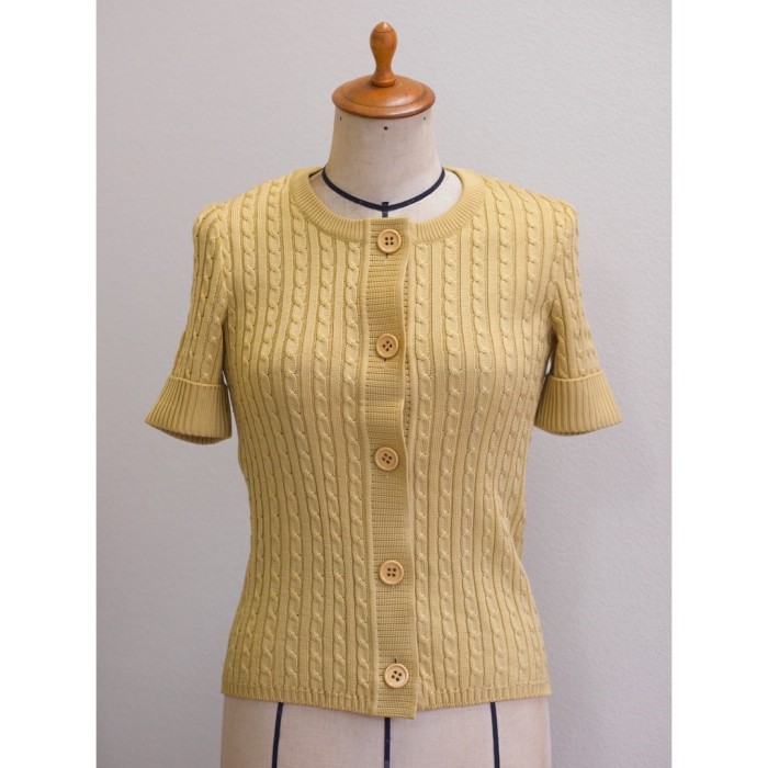 #262 knit tops 半袖ニットトップス　カーディガン　9号　レディースM 古着 | Vintage.City 古着屋、古着コーデ情報を発信