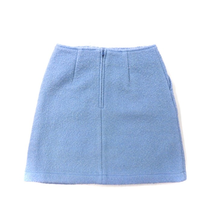 dazzlin ブークレー台形ミニスカート S ブルー ウール 未使用品 | Vintage.City 빈티지숍, 빈티지 코디 정보