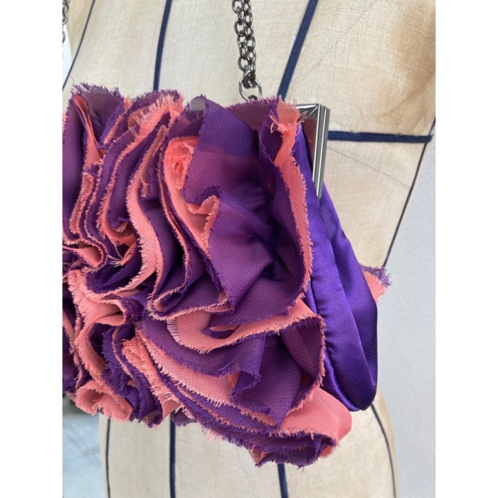 frill bag フリルショルダーバック ハンドバック 紫ピンクy2k | Vintage.City 古着屋、古着コーデ情報を発信