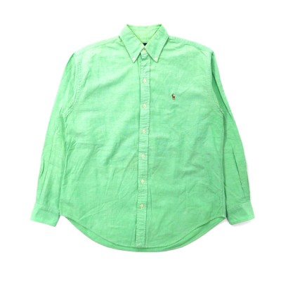 RALPH LAUREN ボタンダウンシャツ 8 グリーン コットン スモールポニー刺繍 | Vintage.City ヴィンテージ 古着