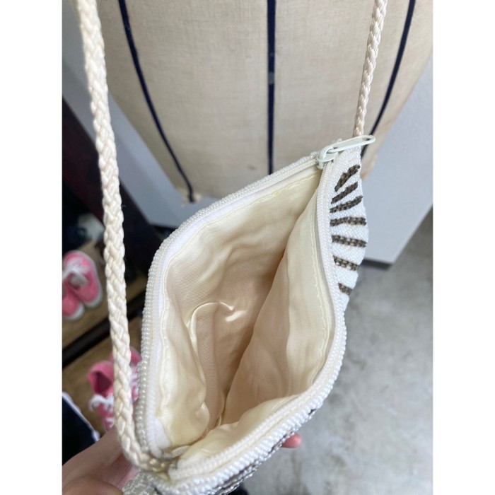 beads shoulder bag ショルダーバック　白ホワイト　ミニ　ビーズ | Vintage.City 古着屋、古着コーデ情報を発信