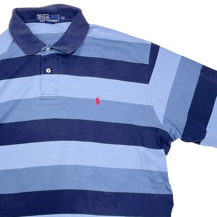 XLsize Polo Ralph Lauren polo shirt 24031203 ラルフ ボーダー 長袖 ポロシャツ | Vintage.City 빈티지숍, 빈티지 코디 정보