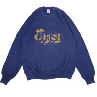 Lsize IRISH logo sweat navy 23111743 アイリッシュ スエット 長袖 刺繍 | Vintage.City 古着屋、古着コーデ情報を発信