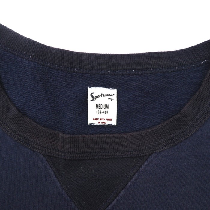 イタリア製 Sportswear クルーネックスウェット M ネイビー コットン Bronx Companyプリント | Vintage.City 古着屋、古着コーデ情報を発信