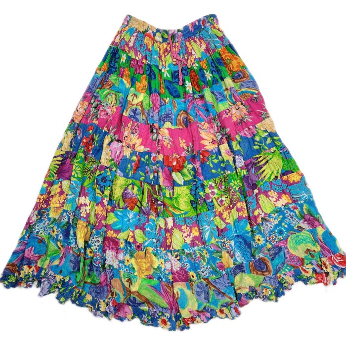 Msize flower maxi long skirt | Vintage.City 古着屋、古着コーデ情報を発信