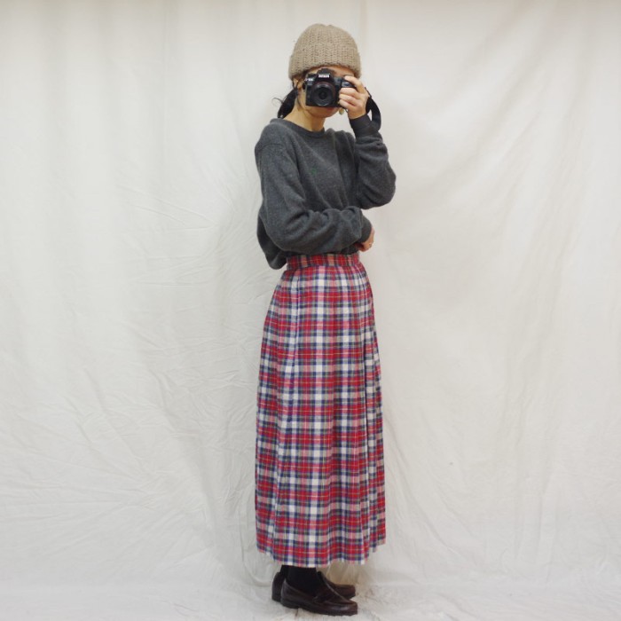 チェックのフランネルマキシスカート | Vintage.City 古着屋、古着コーデ情報を発信