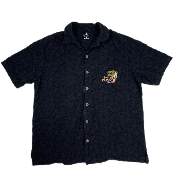 Lsize Disney Parks aloha shirt ディズニー　アロハ　アロハシャツ　ミッキー　刺繍 | Vintage.City 古着屋、古着コーデ情報を発信