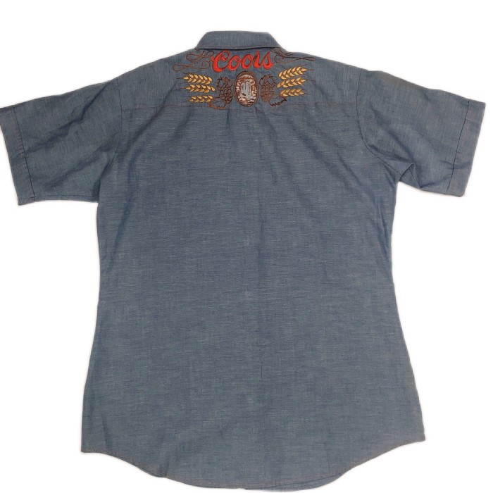 16size DEE CEE embroidery chambray shirt ディーシー シャンブレー 長袖シャツ 刺繍 | Vintage.City 古着屋、古着コーデ情報を発信