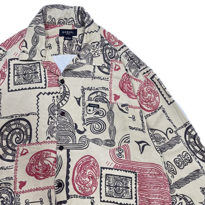 Lsize GUESS geometric pattern shirt 23120217 ゲス 長袖シャツ シャツ | Vintage.City 古着屋、古着コーデ情報を発信