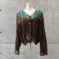 80‘s ethnic patterned short jacket fcl65【2322AW】 | Vintage.City 古着屋、古着コーデ情報を発信