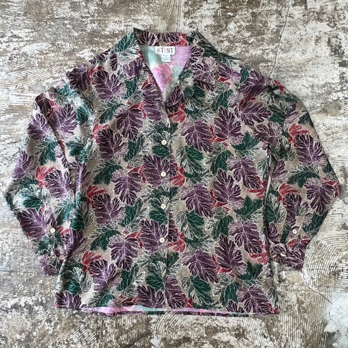 80‘s~90‘s silk patterned blouse fcl-063 【23SS20】 | Vintage.City 빈티지숍, 빈티지 코디 정보