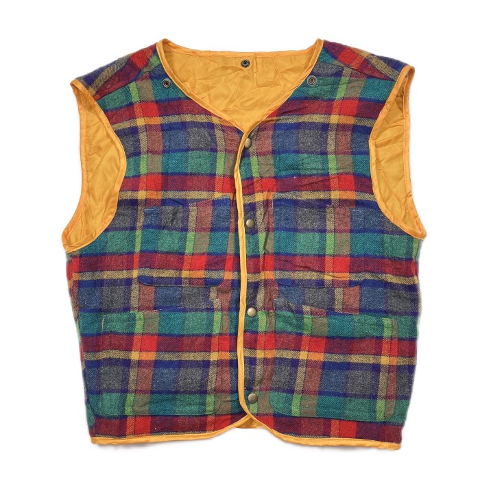 Freesize check quilting Reversible vest 23120710 チェックベスト キルティング | Vintage.City Vintage Shops, Vintage Fashion Trends