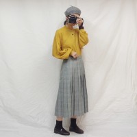 グレンチェックのプリーツスカート | Vintage.City 古着屋、古着コーデ情報を発信