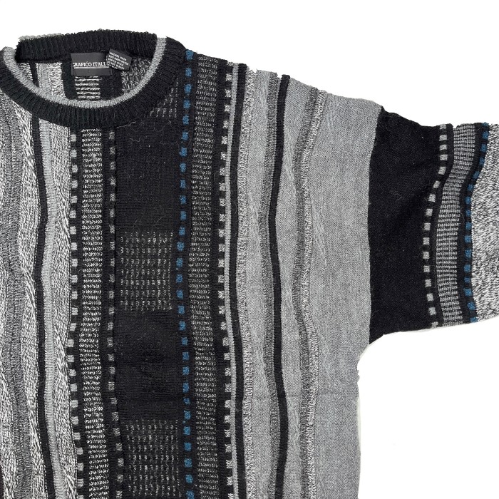 XXLsize ITALY 3D knit 23113005 イタリア ニット | Vintage.City 古着屋、古着コーデ情報を発信