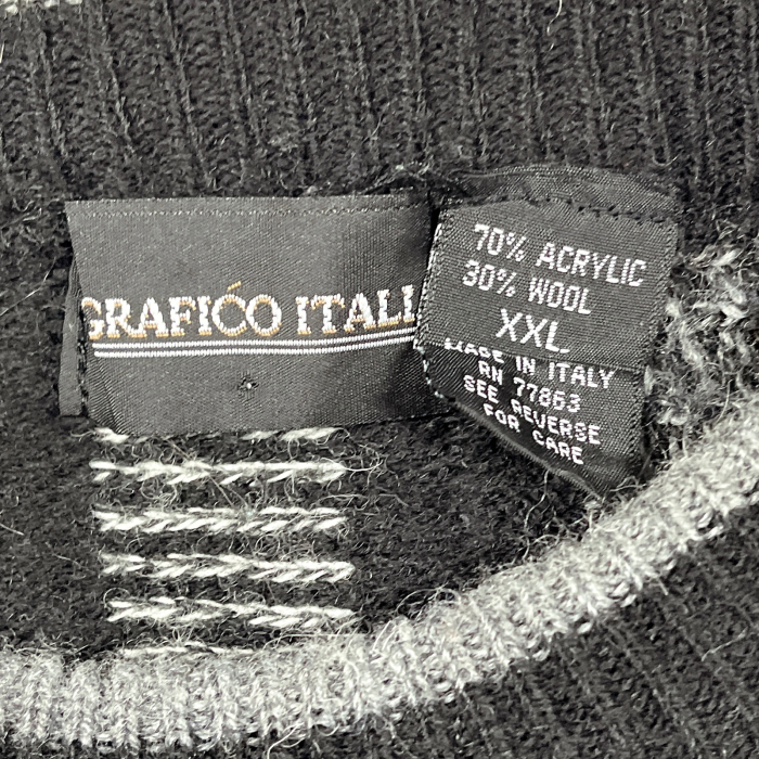 XXLsize ITALY 3D knit 23113005 イタリア ニット | Vintage.City