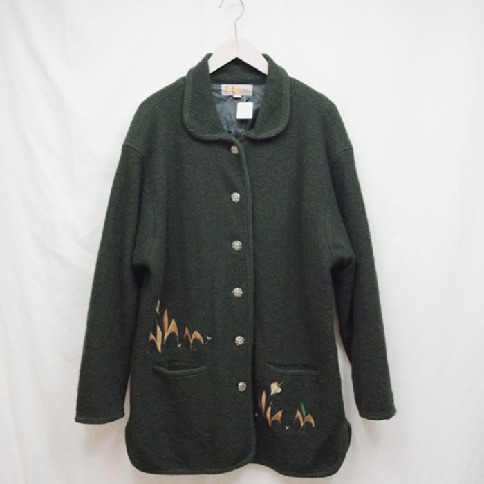 刺繍入りのウールジャケット | Vintage.City 古着屋、古着コーデ情報を発信