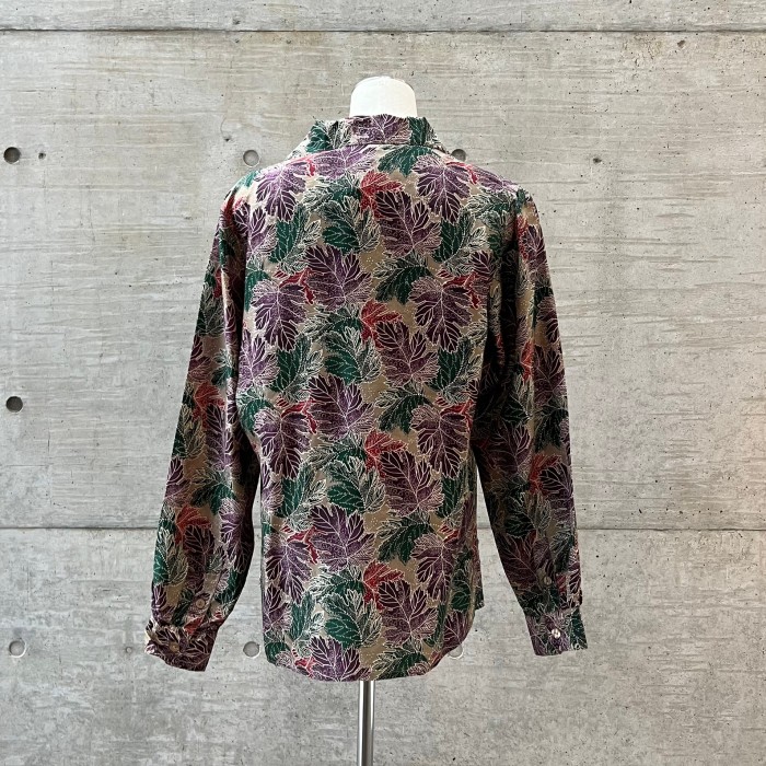 80‘s~90‘s silk patterned blouse fcl-063 【23SS20】 | Vintage.City 빈티지숍, 빈티지 코디 정보