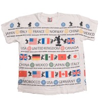 90's Disney　Mickey world national flag t | Vintage.City ヴィンテージ 古着