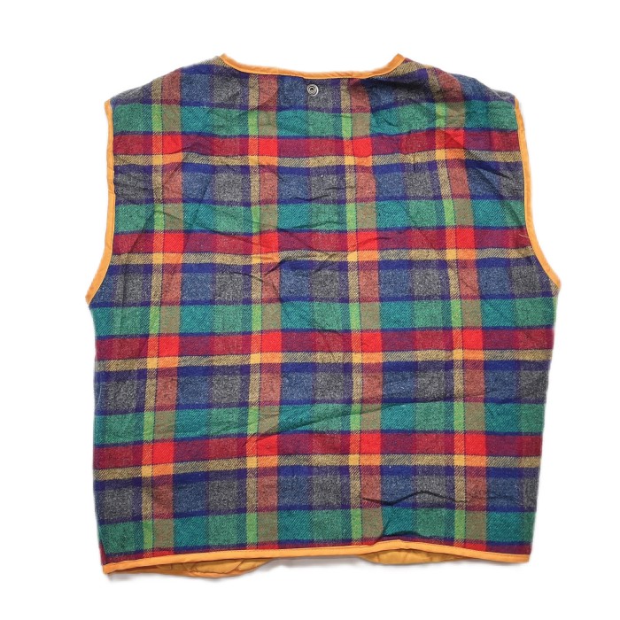 Freesize check quilting Reversible vest 23120710 チェックベスト キルティング | Vintage.City 빈티지숍, 빈티지 코디 정보