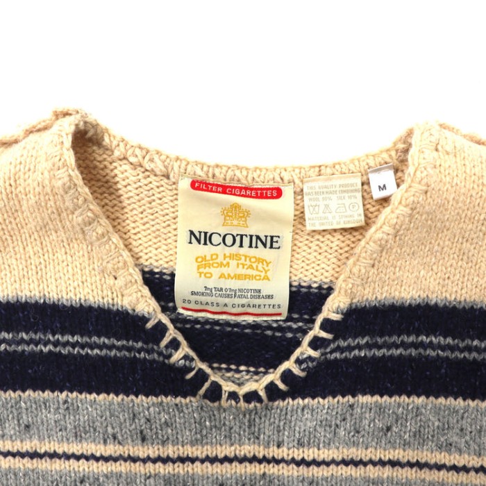 イギリス製 NICOTIN ニットセーター M ベージュ ウール | Vintage.City 빈티지숍, 빈티지 코디 정보
