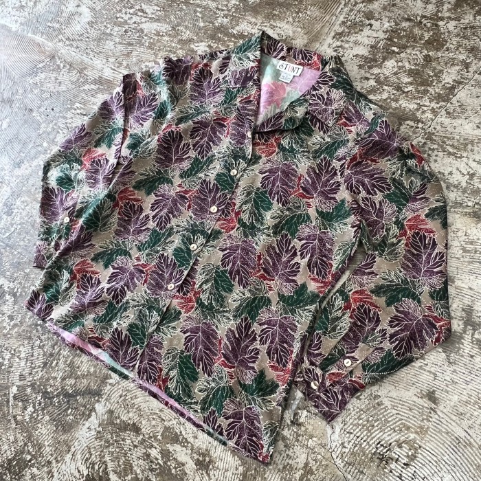 80‘s~90‘s silk patterned blouse fcl-063【2322AW】 | Vintage.City 古着屋、古着コーデ情報を発信