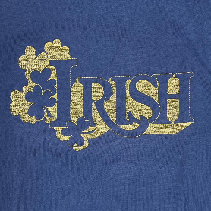 Lsize IRISH logo sweat navy 23111743 アイリッシュ スエット 長袖 刺繍 | Vintage.City 古着屋、古着コーデ情報を発信