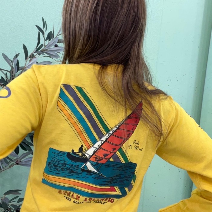 70's〜80's OCEAN ATLANTIC オールドサーフ 長袖 Tシャツ | Vintage.City 古着屋、古着コーデ情報を発信