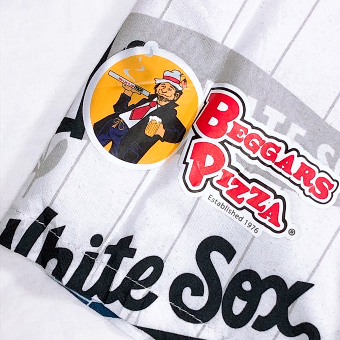 XLsize White SOX Beggars pizza shirt ホワイトソックス ピザ 半袖