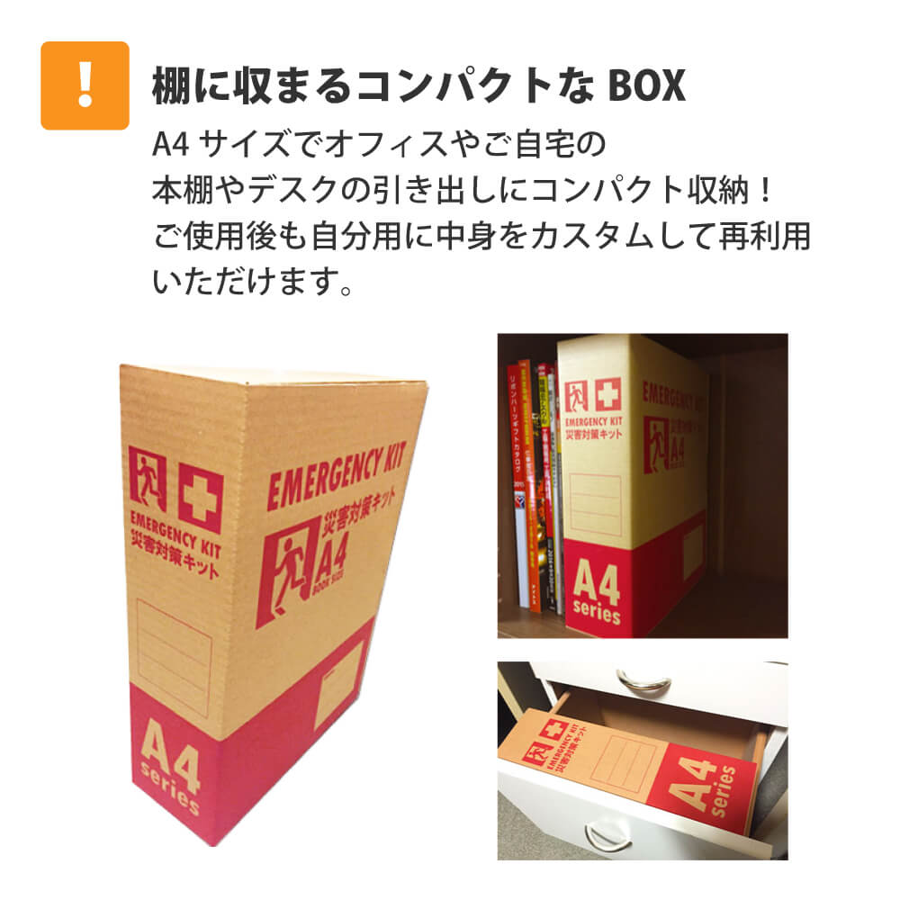1人用/3日分(9食) 非常食セット A4サイズBOX入 アルファ米 パン
