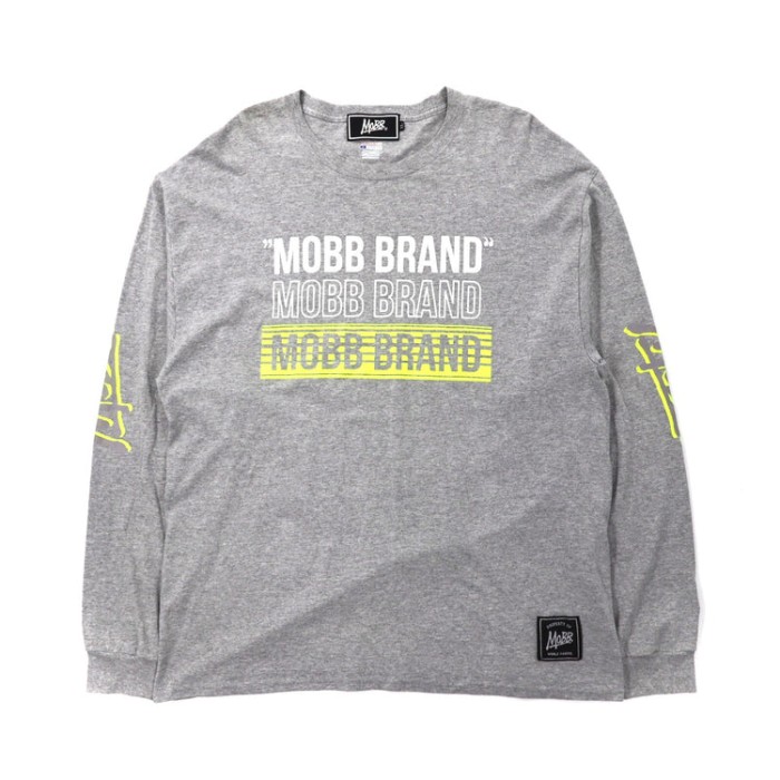 MOBB. × Champion ロングスリーブTシャツ XL グレー コットン ロゴプリント 袖ロゴ | Vintage.City 古着屋、古着コーデ情報を発信