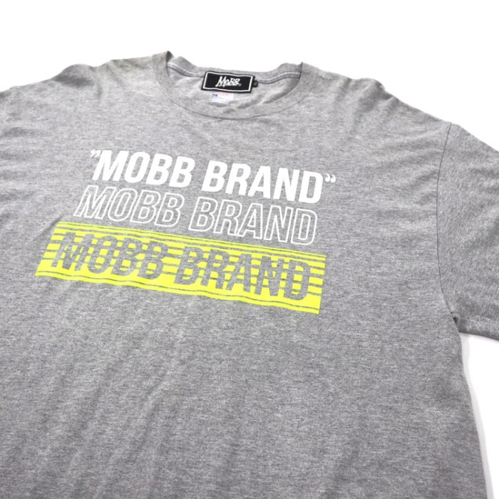 MOBB. × Champion ロングスリーブTシャツ XL グレー コットン ロゴプリント 袖ロゴ | Vintage.City 古着屋、古着コーデ情報を発信