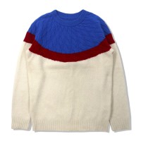 uniform experiment クルーネックセーター 4 ブルー ウール UE-178084 | Vintage.City ヴィンテージ 古着