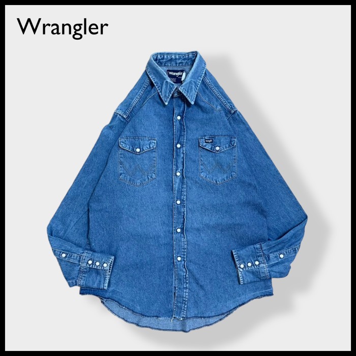 Wrangler】80s ウエスタンデニムシャツ デニムシャツ ウエスタンシャツ